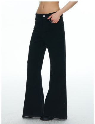 [NECY] Noir Sculptural Flare Pants (2color)