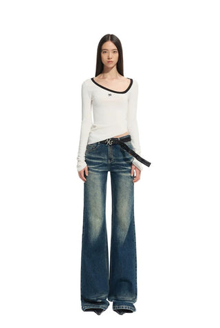 [NOTAWEAR] Natural Waist Straight Leg Jeans