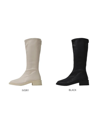 Soft zipper long boots