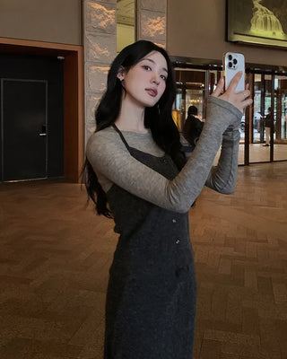 Knit camisole & knit skirt set