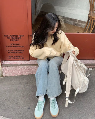 (6 colors) Slim Slit Pattern V-Neck Sweatshirt