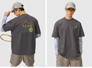 [Monterest] Tennis Print Cotton T-Shirt