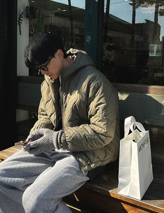 Quilted hooded jumper (2 colors)