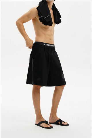 [MASONPRINCE] Pleated Wide Leg Sweat Pants