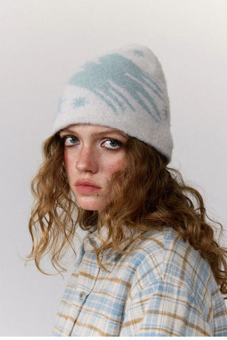 [Monterest] Jacquard Pattern Brushed Knit Beanie