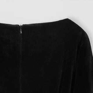 Black velvet flared dress - 2 sizes