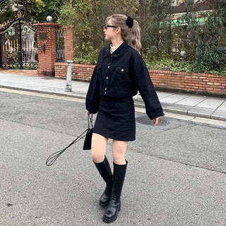 Cotton cropped jacket