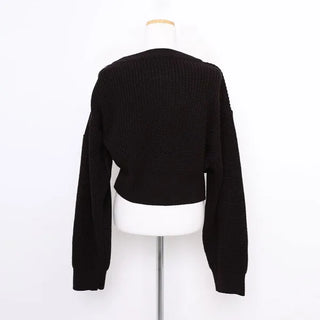 Asymmetrical Slit Shoulder Knit