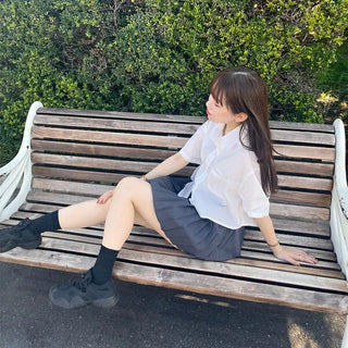 Pleated mini skirt