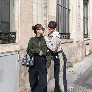 Pintuck cargo pants
