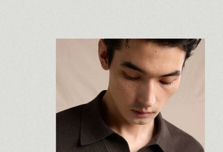 [CULTUM] Relaxed Fit Cotton Knit Polo Sweater