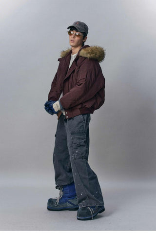[Monterest] N2B Hooded Down Jacket with Fur Trim