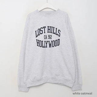 Brushed fleece lettering sweatshirt