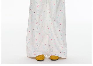 [NECY] Heart Cat Printed Wide Pants