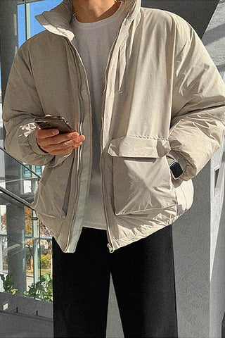 loose stand collar versatile jacket