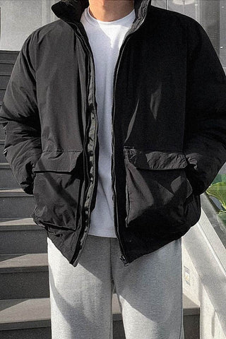 loose stand collar versatile jacket