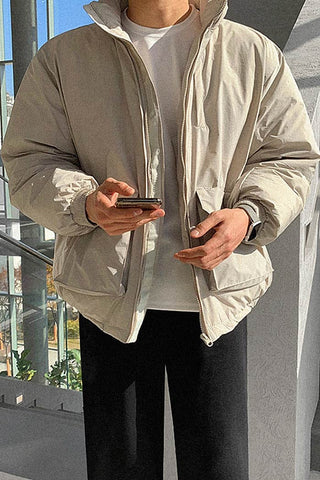 loose stand collar versatile jacket