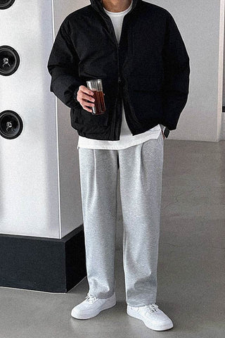 loose stand collar versatile jacket