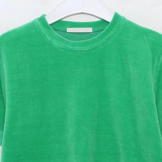 Round neck velour T-shirt