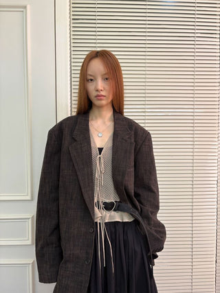 [NeverSeez] Distressed Tailored Blazer