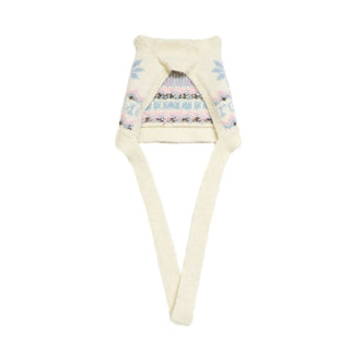 [Moromoro2] Fair Isle Mohair Cat Ear Hat