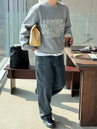 FROM NOW Intarsia Soft Knit