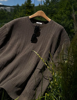 River Sculpted Round Short Sleeve Tee (cool fabric)