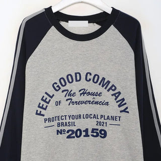 Raglan bicolor long-sleeve T-shirt