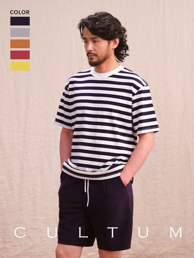 [CULTUM] Stripe Short-Sleeve Tee