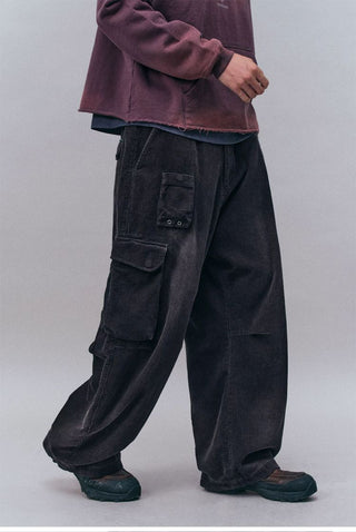 [Monterest] Washed Corduroy Wide Leg Work Pants