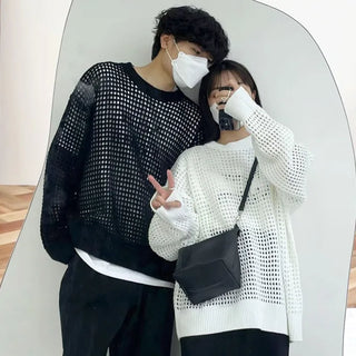 we mesh warmer round knit