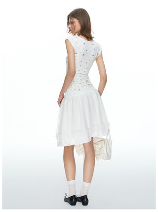 [NECY] Mimora Bow Tie Lace Midi Skirt