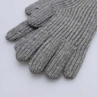 Finger-hole knit gloves