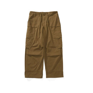 [Monterest] Grid Cotton Drawstring Paratrooper Pants