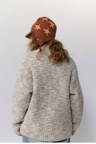 [Monterest] Multicolor Yarn Blend Crewneck Sweater