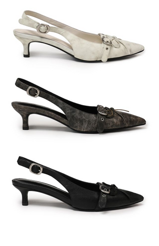 [moromoro2] Leather Bowknot Sandals