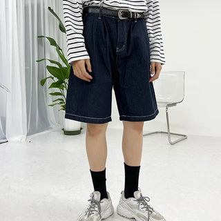 studio short denim pants