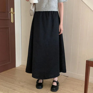 Baidu satin long skirt