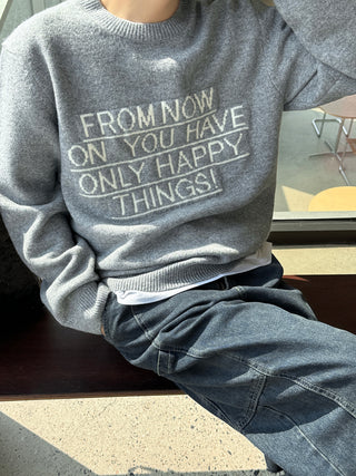 FROM NOW Intarsia Soft Knit