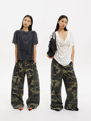 [MASONPRINCE] Reversible Camo Wide Cargo Pants