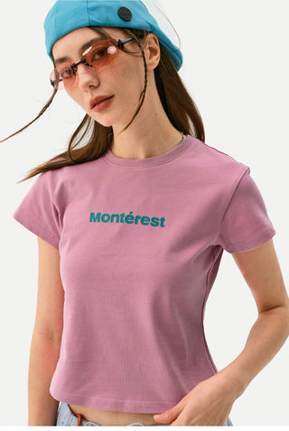 [Monterest] Quick-Dry Antibacterial Logo Crewneck Tee