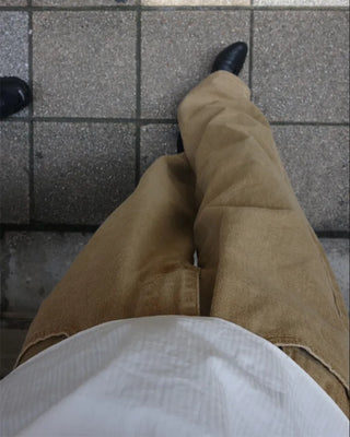 Beige cotton pants
