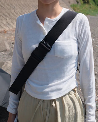 Ribbed Shirring Knit T-Shirt
