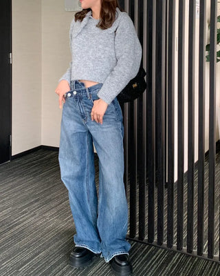 Big Collar Point Knit