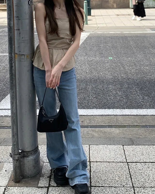 Drape Camisole Flare Peplum