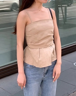 Drape Camisole Flare Peplum