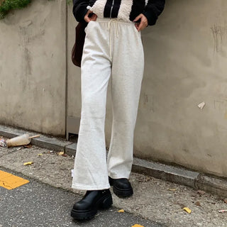 Brushed two-tone banding pants
