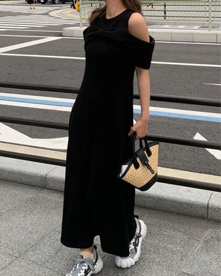 Big Ribbon Detail Long Dress