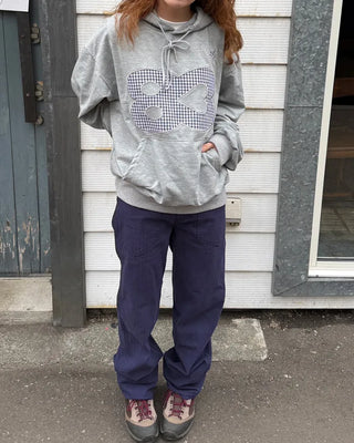 83 Check Lettering Hoodie