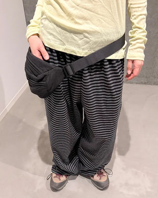Waist String Border Easy Pants